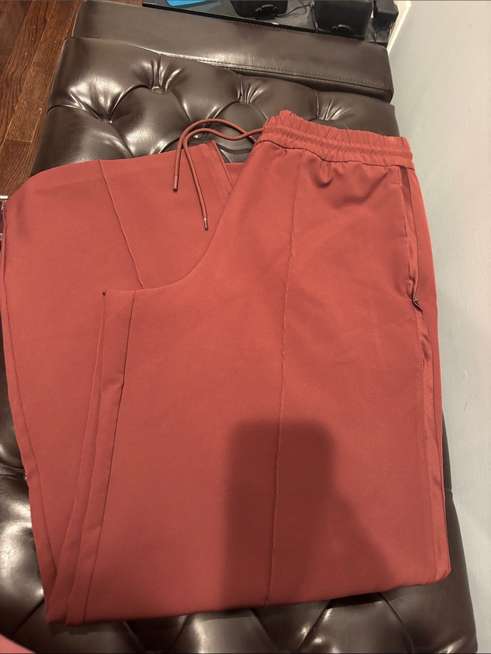 Women’s Drawstring Casual Pants - Rust